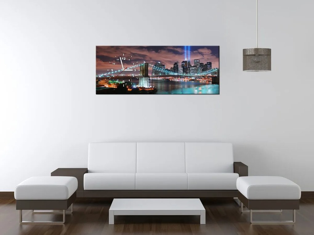 Gario Órás falikép Manhattan panoráma Méret: 100 x 40 cm