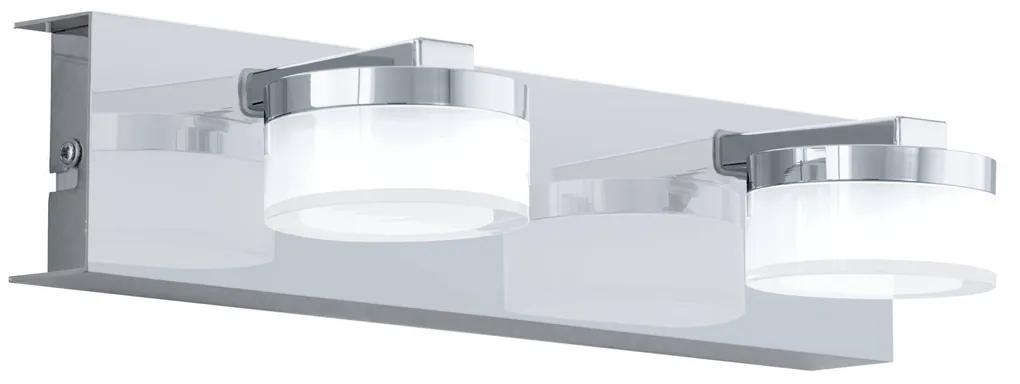 Eglo 96542 Romendo 1 fürdőszobai fali lámpa, króm, 1140 lm, 3000K melegfehér, beépített LED, 2x7,2W, IP44