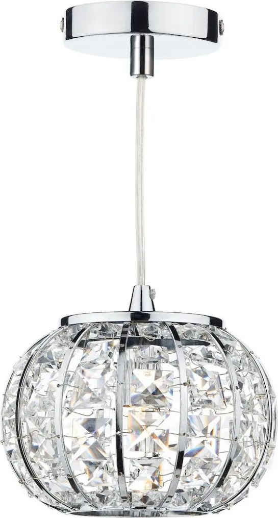 DAR LIGHTING RAE0150 RAE Kristály Függesztett Lámpa Csiszolt Króm G9 IP20