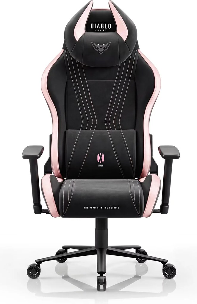 Gamer szék szövet Normal Size, fekete-rózsaszín: Diablo X-Horn 2.0 Akira Pink