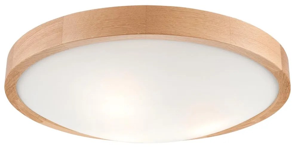 Lamkur Ceiling Light OAK SLIM 3×E27/60W/230V Oak ø 47 cm LD-PD-8.3 DĄB
