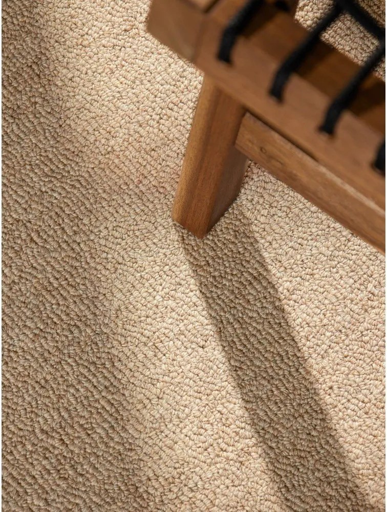 Natúr színű kézi szövésű gyapjú szőnyeg 200x290 cm Puristic Knots – Elle Decoration