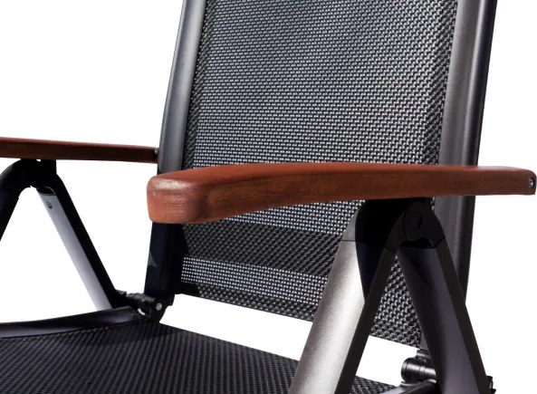 SUN GARDEN Kerti szék állítható ASS COMFORT antracit/fekete