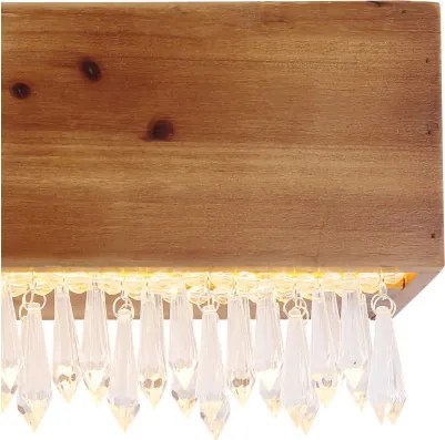 Globo 15554W Falilámpa fekete fém váz, barna fa test, opál akril búra, benne akril-kristály dekorral. SZxM:370x170, AL:110, inkl. 1xLED 12W 230V, 430lm 3000K