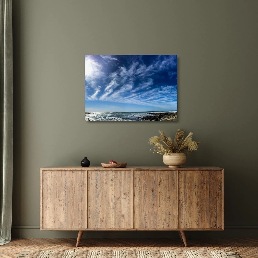 A felhős ég képe (üvegen) (70x50 cm)