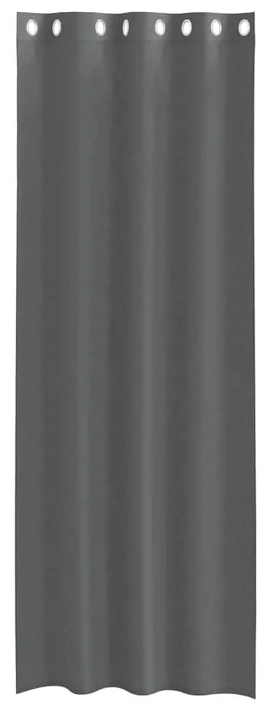 2 db sötétszürke fátyolfüggönyök rojtokkal 140x300 cm
