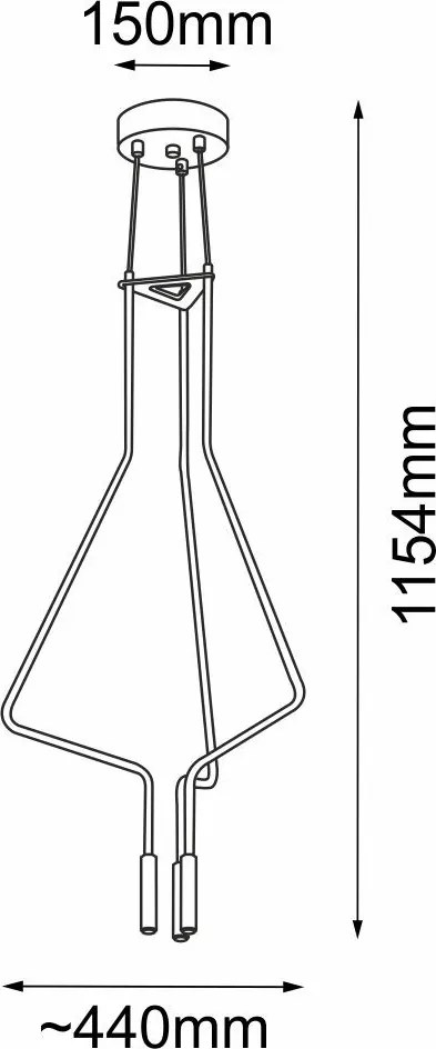 ANTIGO 5140 NO. VI Többágú Függesztett Lámpa Fekete G9 IP20