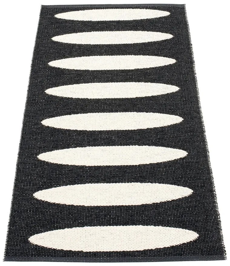 Fekete kültéri-beltéri futószőnyeg 70x150 cm Ella Black – Pappelina