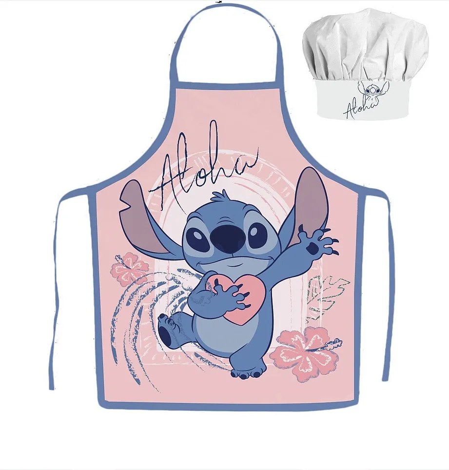 Disney Lilo és Stitch, A csillagkutya Aloha Heart gyerek kötény 2 darabos szett