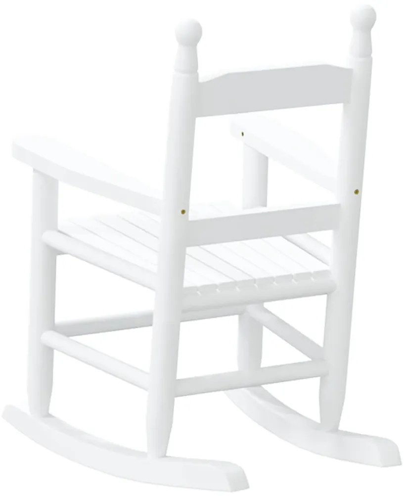 vidaXL 2 db fehér tömör nyárfa gyerekhintaszék