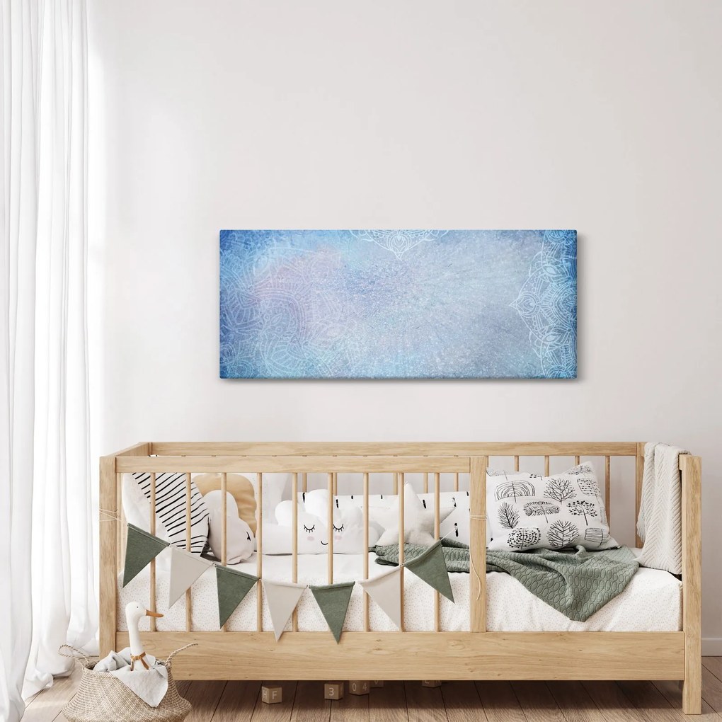Kép - Mandalák kékszínben (120x50 cm)