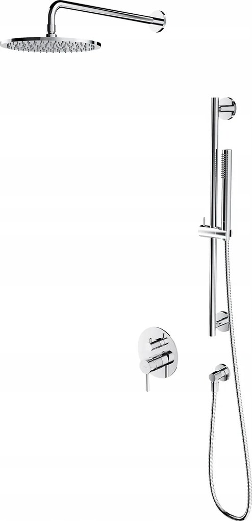 Falsík Alatti Zuhanyszett Króm Rúddal Esőztető Omnires