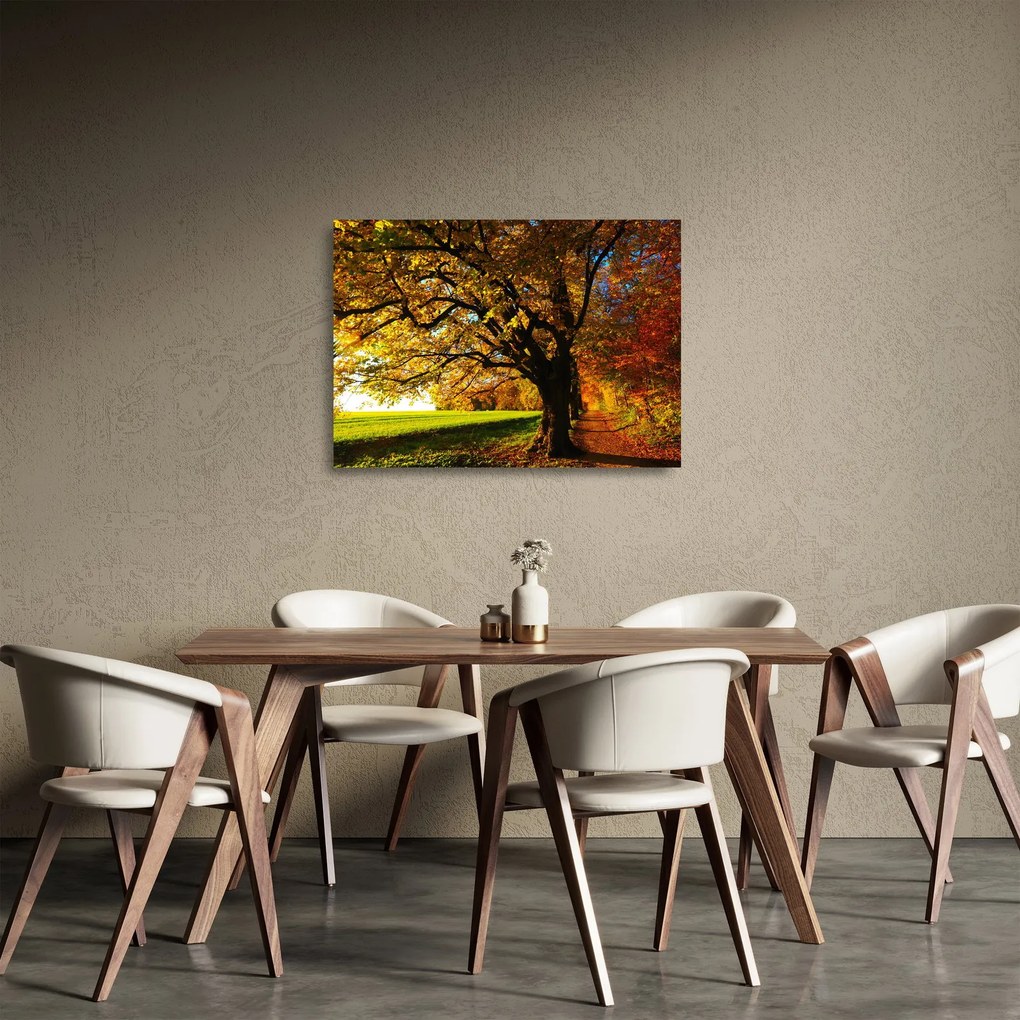 Az őszi kép (üvegen) (70x50 cm)