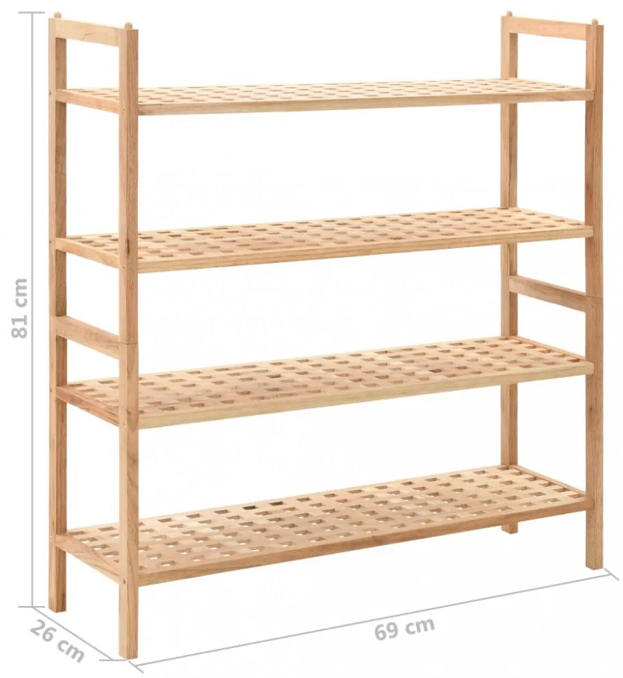 tömör diófa cipőtartó 69 x 26 x 81 cm