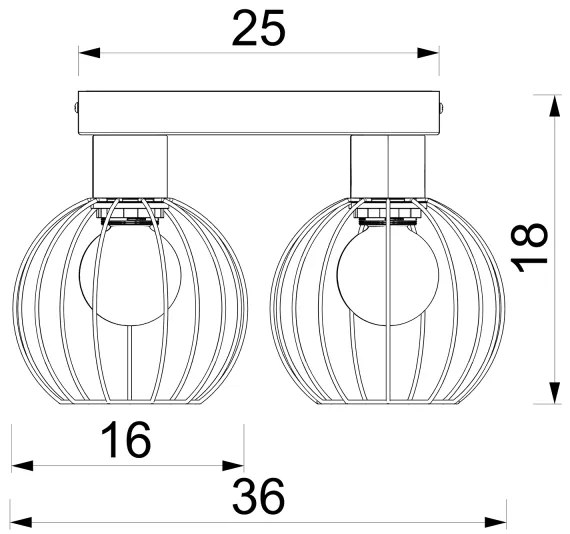 Spotlámpa LAPS 4xE27/15W/230W fekete