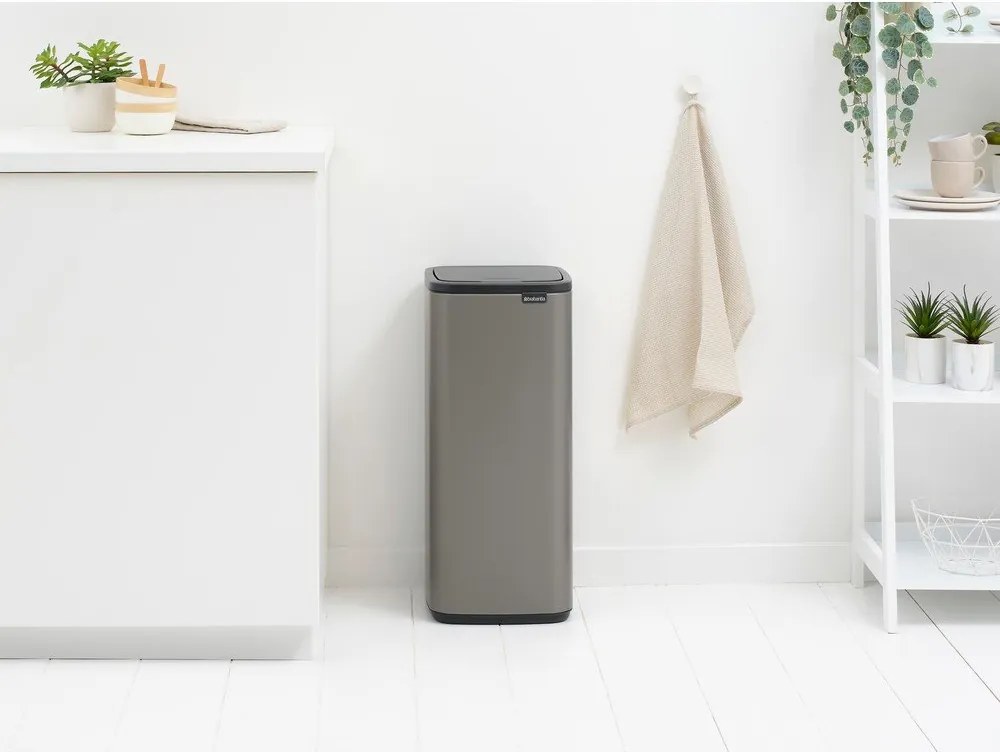 Szürke acél érintésre nyíló szemetes 30 l Bo Touch – Brabantia