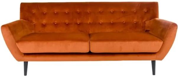MONTE narancssárga bársony kanapé