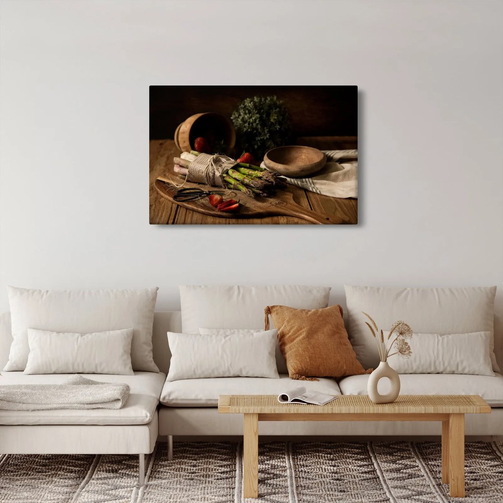 Spárga az asztalon képe (90x60 cm)