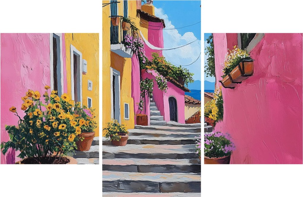 Kép - Rózsaszín sikátor (90x60 cm)