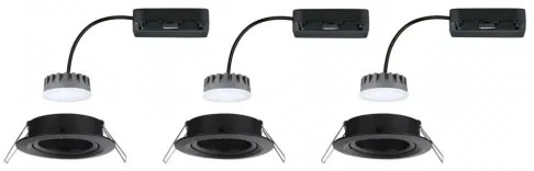 Paulmann 93080 - 3x6W LED dimm. mennyezeti lámpa COIN IP23 230V készlet