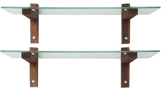 KÉSZLET 2x Fali polc 25x85 cm fenyő/átlátszó