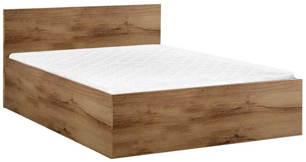 SOFIA ágy 120 x 200 cm, artisan tölgy Ágyrács: Lamellás ágyrács, Matrac: Deluxe 10 cm matrac