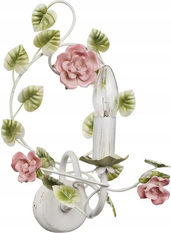 Provence Falikar Fehér Virágos 1xE14 421023901 Mw-light