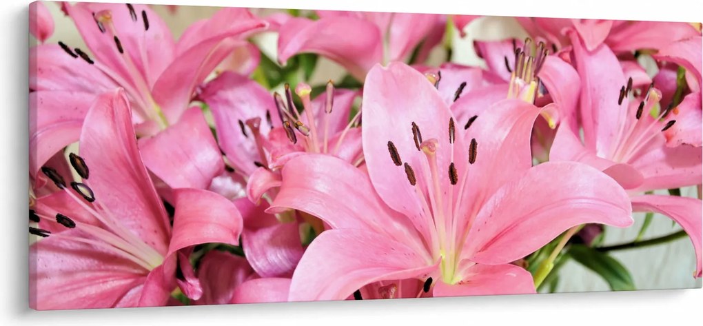 Kép - Rózsaszín liliomok (120x50 cm)