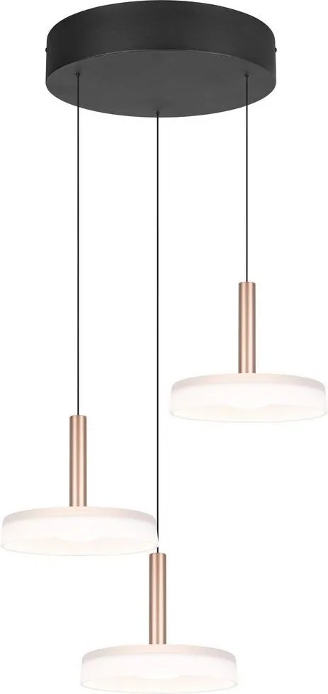 TRIO 354930365 CELESTE Modern Led Függesztett Lámpa Barna, Fekete LED IP20