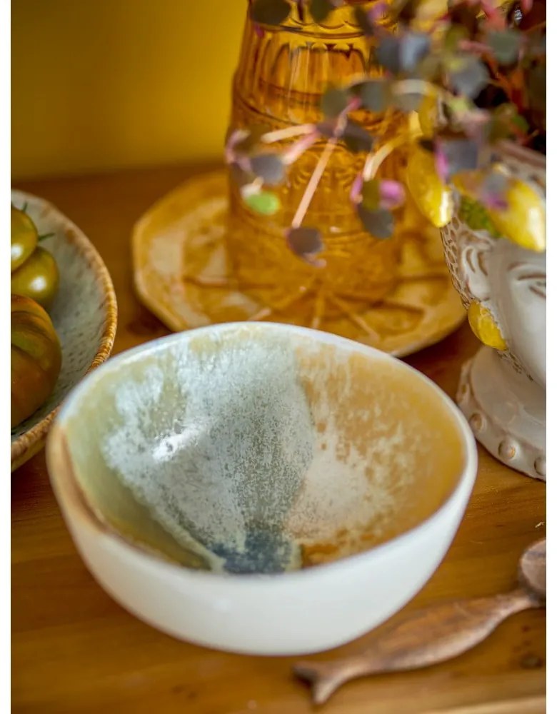 Krémszínű kőedény tálka szett 4 db-os 525 ml Lacey – Bloomingville