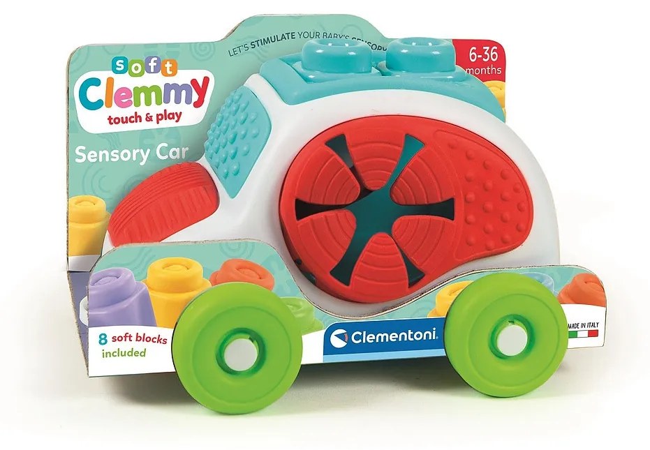 Színes Clemmy készségfejlesztő autó Clementoni