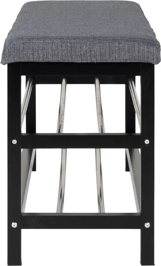 Padova pad, szürke, fekete lábakkal, 100x34x50