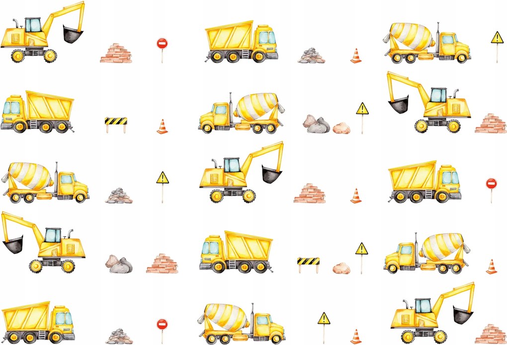 Fotótapéta tapéta Kotrógép teherautó 254 x 184