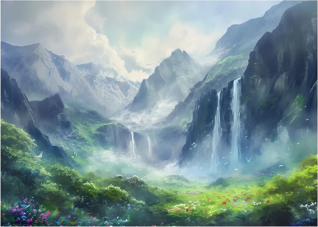Kép - Vízesések völgye (70x50 cm)