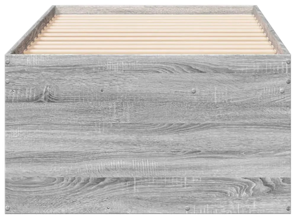 szürke sonoma kanapéágy fiókkal matrac nélkül 75x190 cm