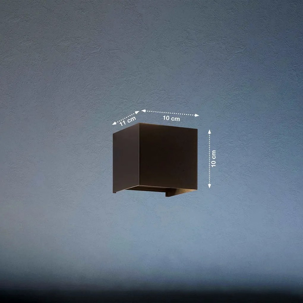 FISCHER&HONSEL 30259 WALL Modern Kültéri Fali Lámpa Fekete LED IP44