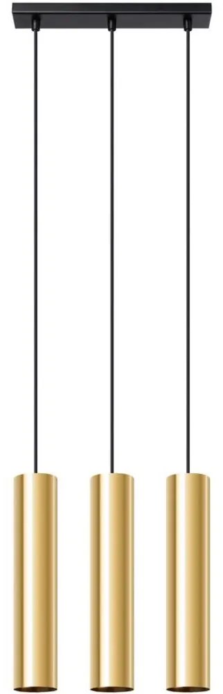 Sollux SL.1201 - Csillár zsinóron LAGOS 3xGU10/10W/230V arany