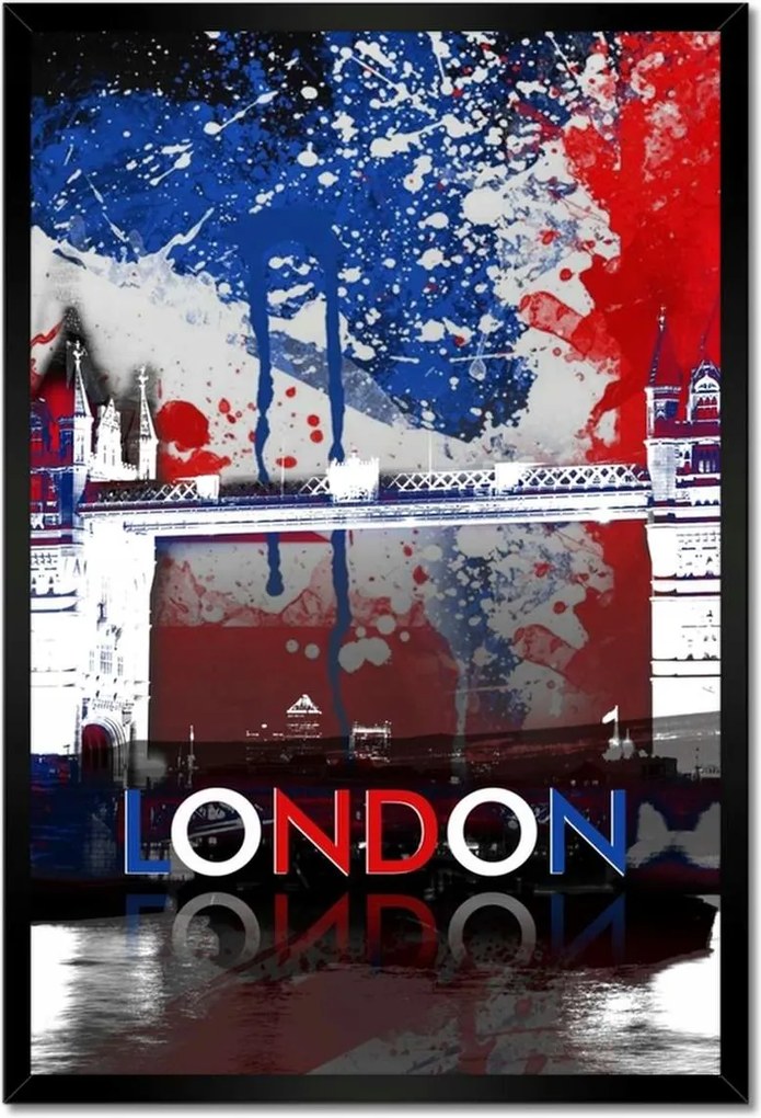 Poszterek keretben 40x60 Tower Bridge zászlóval