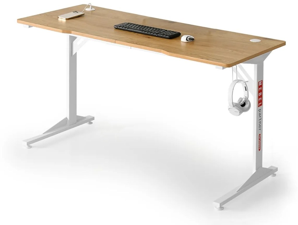 PC asztal Matts 140 (tölgy + fehér). 1109790