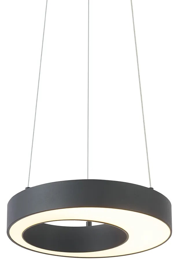 Modern fekete függőlámpa 35 cm 3 lépésben dimmelhető - Organici