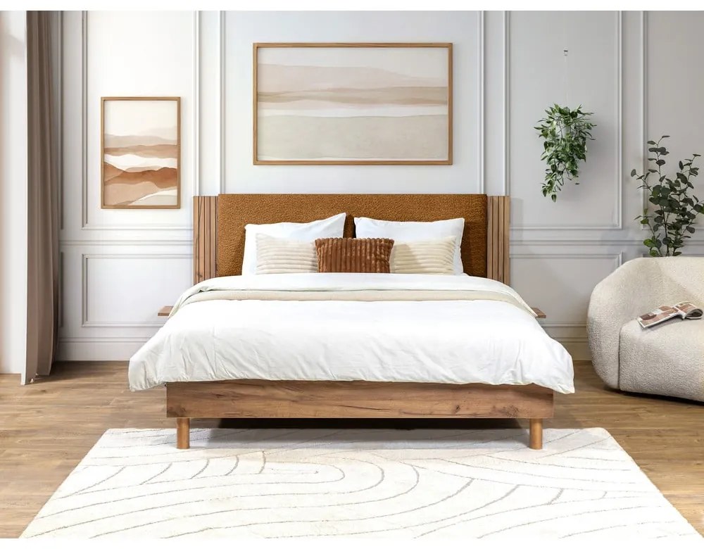 Franciaágy ágyráccsal 160x200 cm Lior – Bobochic Paris