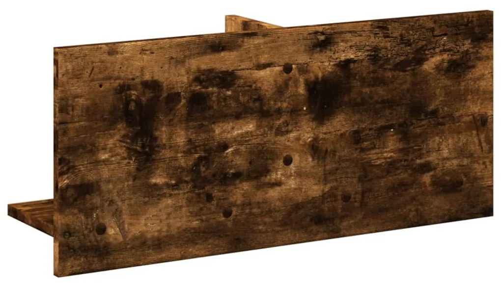 füstös tölgy színű szerelt fa faliszekrény 70 x 16,5 x 30 cm