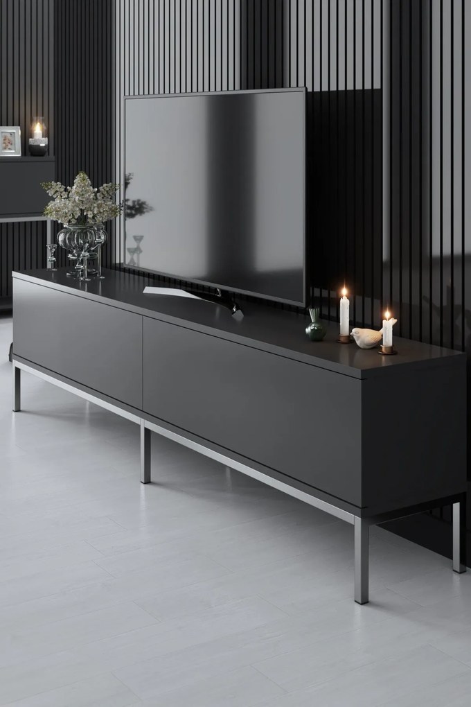 TV szekrény Lord - Anthracite, Silver