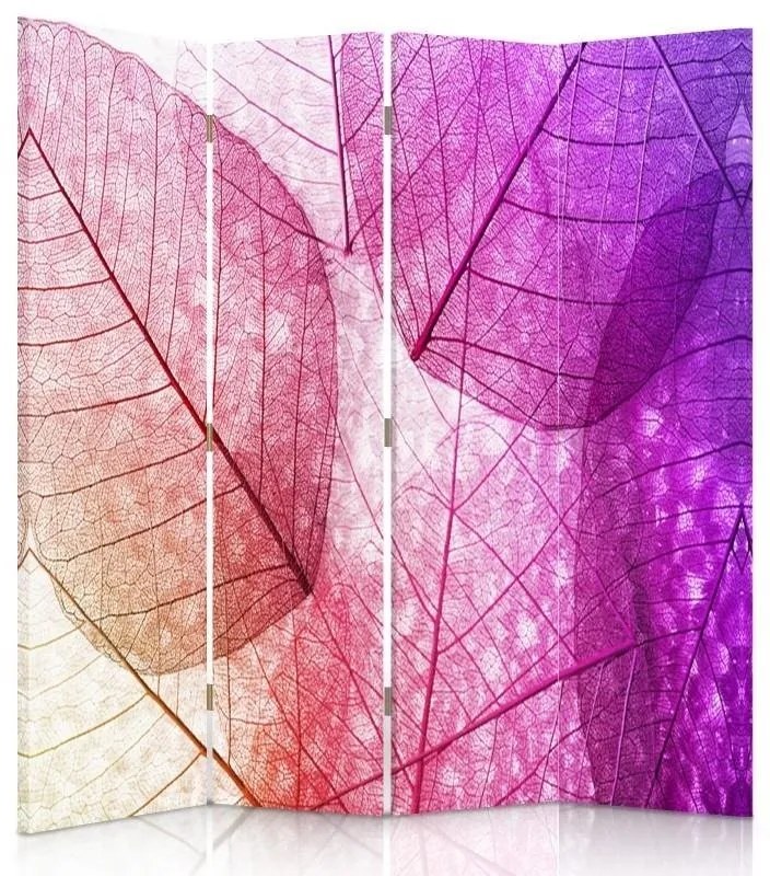 Gario Paraván Rózsaszín levelek Méret: 145 x 170 cm, Kivitelezés: Klasszikus paraván