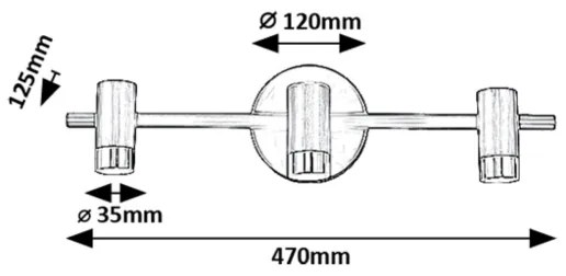 Rabalux 75042 - LED Fali spotlámpa KADIR 3xLED/3W/230V 4000K