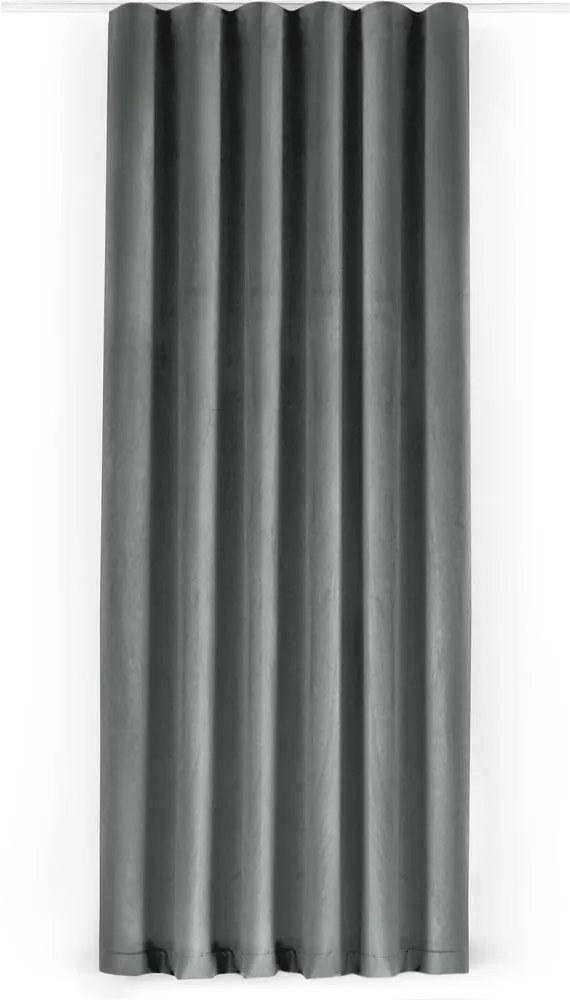 Szürke bársony dimout (részleges sötétítő) függöny 530x225 cm Velto – Filumi