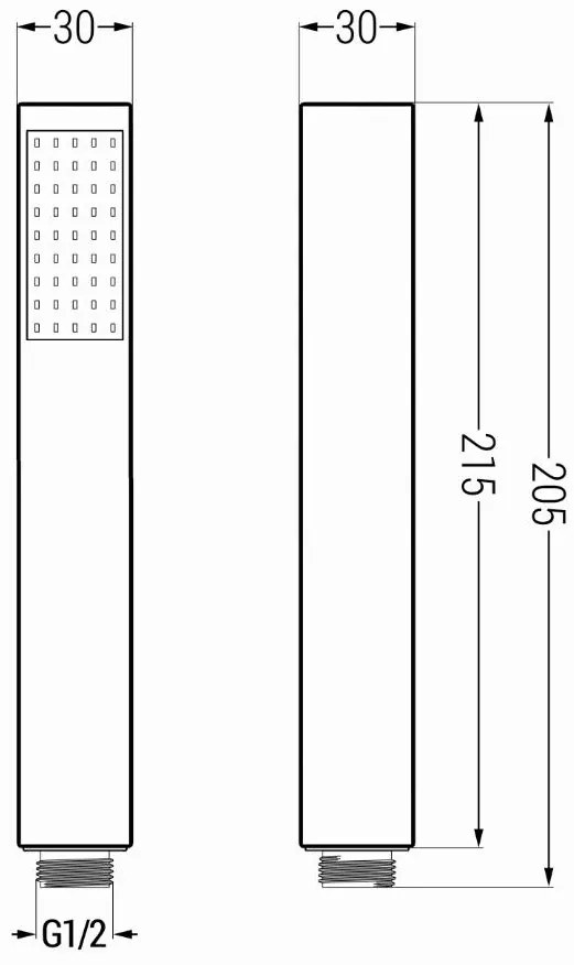 Mexen tartozékok - 1 pontos kézizuhany készlet R-77, fekete, 785776053-70