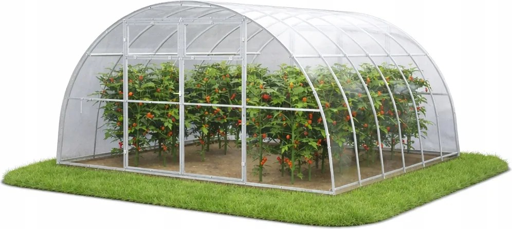 Polikarbonát üvegház Kerti alagút 4x4 m profilok 40x20 polikarbonát 8mm