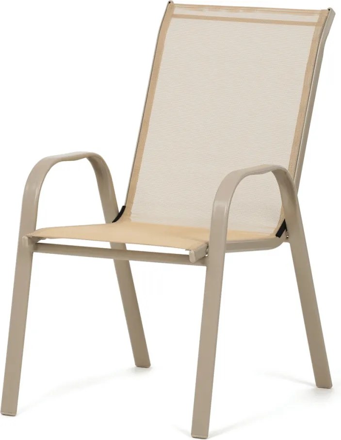 Kerti szék, fém, hálós kivitel, krém, AZC-C1000 CRM