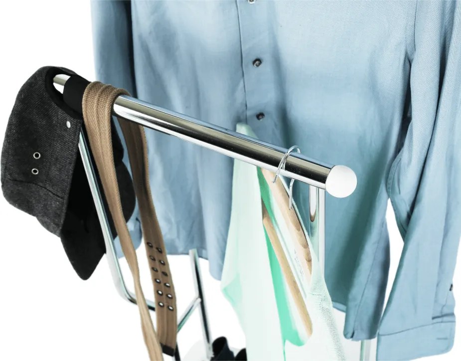 Fogas, néma szolga, króm + fehér, ELIAS